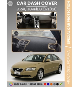 VOLVO S40 (2008-2012) Torpido Örtüsü Ön Göğüs Koruma Torpido Koruma Tam Uyum Araca Özel UV Koruma