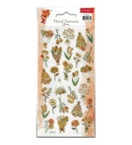 TANEX KIDS TNX-5131 DEKOTARİF ETİKETLER - KABARTMALI FLORAL FANTASIA 12 - 1 ADET