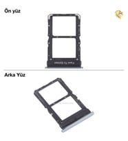 Xiaomi Poco X3 GT Uyumlu Sim İç Yuvası Çiftli Gümüş Sim Kart Tepsisi Sim Kızağı Sim Çekmecesi