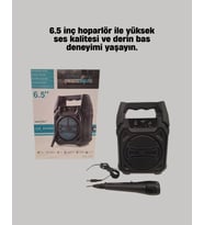 15W Güçlü Ses Çıkışlı Bluetooth Hoparlör FM Radyo ve Mikrofon Destekli