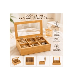Pratik 6 Bölmeli Kapaklı Organizer, Düzenli ve Şık Saklama Çözümü