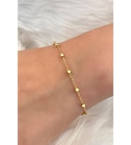 14 Ayar Altın Top Sıralı Bileklik (Rose)