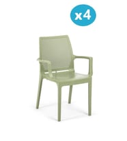 Omnipazar SY-2504 Plastik İcon Bahçe Koltuk Sandalye 4'lü Set