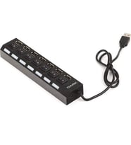 DARK DARK Connect Master DK-AC-USB272 7port USB 2.0 Siyah USB Çoklayıcı Hub Anahtarlı
