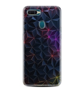 Oppo A5S A15 A16 A54 A55 A73 A74 Kılıf Desemli Silikon Renkli Prizmalar 1783