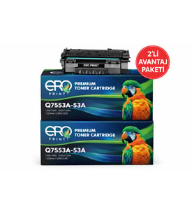 HP Q7553A HP LaserJet P2015DN Muadil Toner - 2'li Avantaj Paket