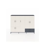 Arges Dolap 12 Raflı 2 Çekmeceli 7 Kapaklı 220x30x163 Antrasit-Aytaşı/Antrasit