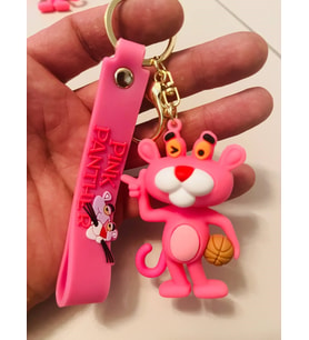 Pembe Panter Pink Panther 3D Silikon Anahtarlık – Karakter Çanta & Araba Süsü