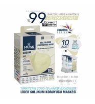 Musk FFP2/N95 Maske Krem Renk 10 Adet