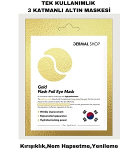DERMAL Gold Flash Foil Tek Kullanımlık 3 Katmanlı Göz Maskesi 4 gr
