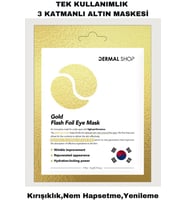 DERMAL Gold Flash Foil Tek Kullanımlık 3 Katmanlı Göz Maskesi 4 gr