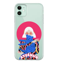 Apple Pink And Leon Tasarımlı Şeffaf Telefon Kılıfı