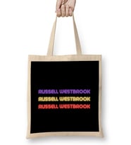 Russell Westbrook - Basketball gifts Vintage Retro Rainbow Quotes For BOYS AND Dad Bez Çanta Uzun Saplı