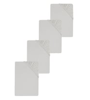4 Adet Düz Pamuklu Tek Kişilik 80 x 200 x 30 cm Lastikli Penye Çarşaf (Gri)