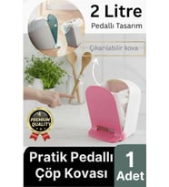 Yeni Tasarım Pratik Şık Tezgah Üstü Çocuk Odası Mutfak WC Banyo Ayak Pedallı Çöp Kovası Kutusu 2 Lt