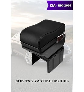 kia rio 2007 kol dayama geniş model Yastıklı Lüks Siyah Deri