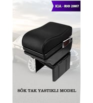 kia rio 2007 kol dayama geniş model Yastıklı Lüks Siyah Deri