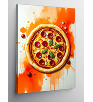 Kanvas Tablo Lezzetli Pizza Dilimi