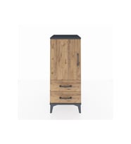 Hyperion Komodin 2 Raflı 2 Çekmeceli Tek Kapaklı 44x44x106 Antrasit-Çam