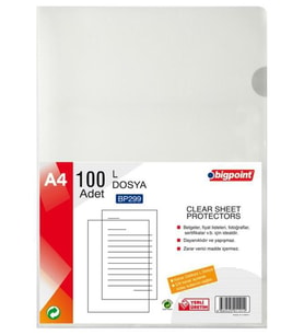 Bigpoint L Dosya Standart 80 Mikron 100lü Paket BP299