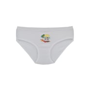 Tutku 822 Kız Çocuk Baskılı Bato Külot (Beyaz)