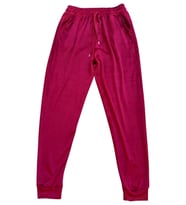 Parlak Kadife Cepli Pantolon Eşofman Pijama Altı Unisex Lastikli Paça Bordo