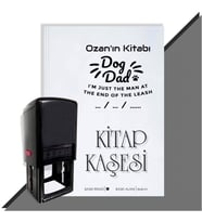 Kişiye Özel Dog Dad Tarihli Otomatik Kitap Kaşesi (Siyah)
