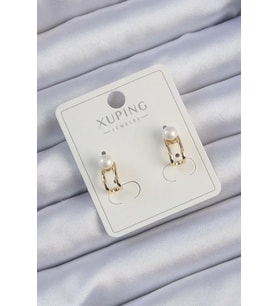 Xuping Gold Renk İnci Taşlı Halka Küpe - TJ-BKP9386