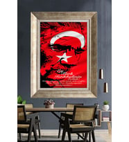 Gümüş Çerçeveli Atatürk Tablo za446