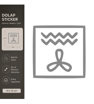 Çamaşır Makinesi Mat Gri Dekoratif Folyo Sticker 14x14 cm