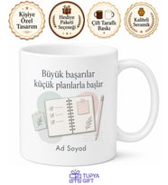 Kişiye Özel Planlayıcı Sever Baskılı Kupa Bardak Hediye