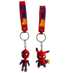 Örümcek Adam Silikon Anahtarlık Spiderman Çanta Süsü 2 Adet