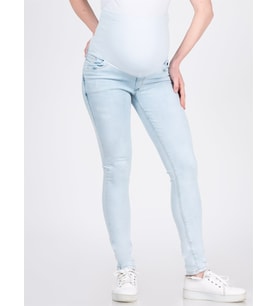 Busa Hamile Kot Pantolonu Skinny Buz Mavisi