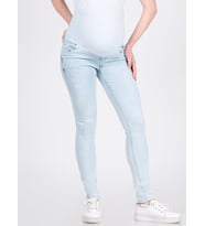 Busa Hamile Kot Pantolonu Skinny Buz Mavisi