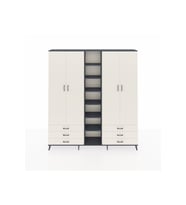 Arges Gardrop 13 Raflı 6 Çekmeceli 2 Askılı 220x30x243 Antrasit-Aytaşı