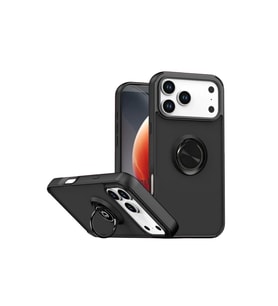 Apple iPhone 17 Pro Montreal Yüzüklü Silikon Kapak - Siyah