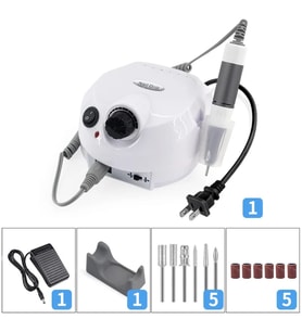 Metal Saplı Profesyonel Tırnak Matkap Makinesi 65w 35000rpm Elektrikli Tırnak Matkap Makinesi