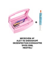 Çift Bölmeli Manikür Pedikür Aletleri Sterilizasyon Kutusu ve Konsantre Dezenfektan Sıvısı Hediyeli