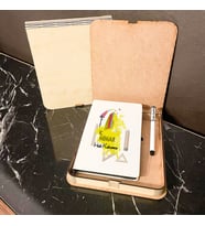 İç Mimar Ahşap Kutulu Defter Kalem Set