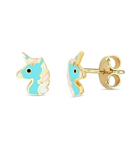 Unicorn Çocuk Altın Küpe