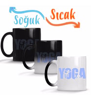 Yoga Logo Sihirli Kupa Bardak Porselen