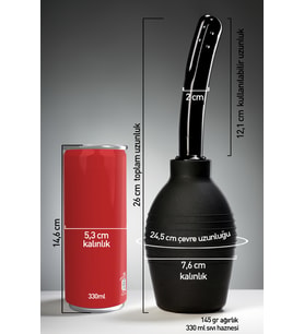 330 ML. Temizlik Pompası X-Large Boy Lavman Anüs Temizleme