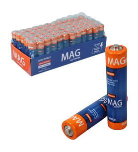 Mag Batteries MG-26172 Karbon Çinko AAA 60'Lı Paket İnce Kalem Kumanda Pili (AAA,R03 UM-3)