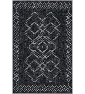 Eliana Home Baskılı, Yıkanabilir Kaymaz Taban Salon Halısı LNA0115-SM31 100x150 cm (Siyah)