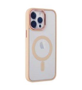Apple iPhone 14 Pro Kılıf Room Magneticsafe Silikon - Pudra