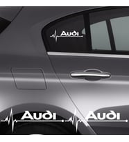 Audi Q8 İçin Uyumlu Aksesuar Oto Ritim Sticker 2 Adet 20*9 Cm