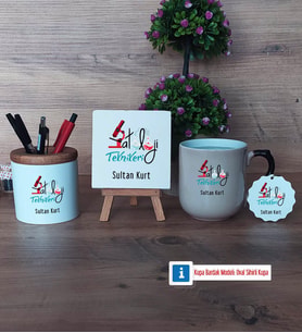 Patoloji Teknikeri Dekoratif Taş, Kalemlik, Sihirli Oval Kupa Bardak, Ahşap Anahtarlık Hediye (Model 1)