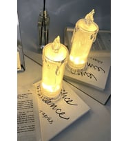 Dekor Romantik Ortam Yaratmak İçin Plastik Led Mum Loş Ortam Işık Dekor Mum 8 Cm 1 Adet Pilli