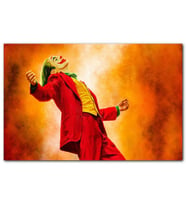Cakatablo  Kırmız Joker Yağlı Boya Çizim Görseli MDF Tablo