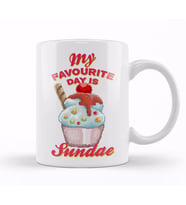 My Favourite Day Is Sundae Ice Cream Pixel Art Kupa Bardak Porselen